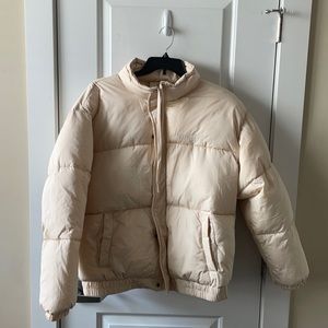 “Pantone” Oversized Cream Puffer Jacket